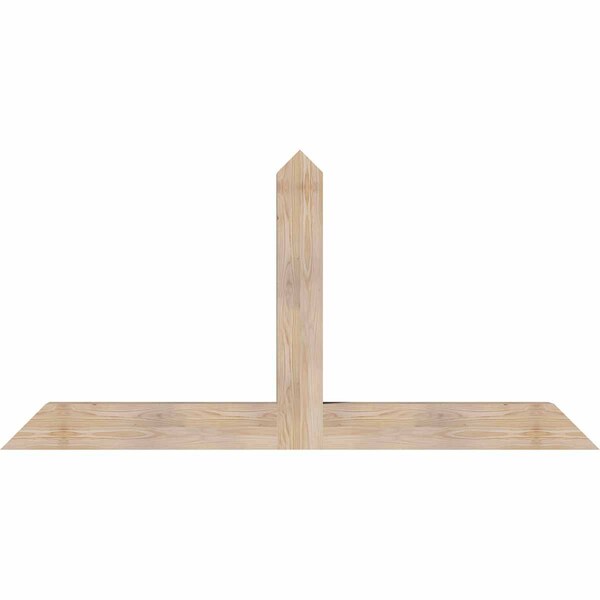 Ekena Millwork Portland Smooth Timber Gable Bracket, Douglas Fir, 72"W x 36"H x 5 1/2"D x 5 1/2"F, 12/12 Pitch GBW072X36X0606POR00SDF - main